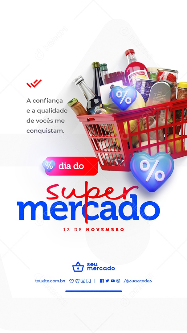 Story Dia do Supermercado 12 de Novembro Social Media PSD Editável