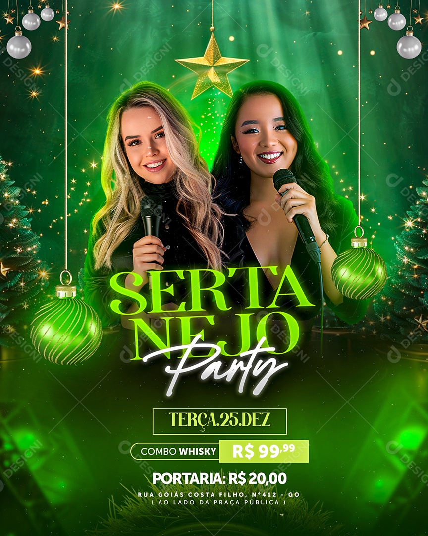 Flyer Shows Natal Social Media PSD Editável