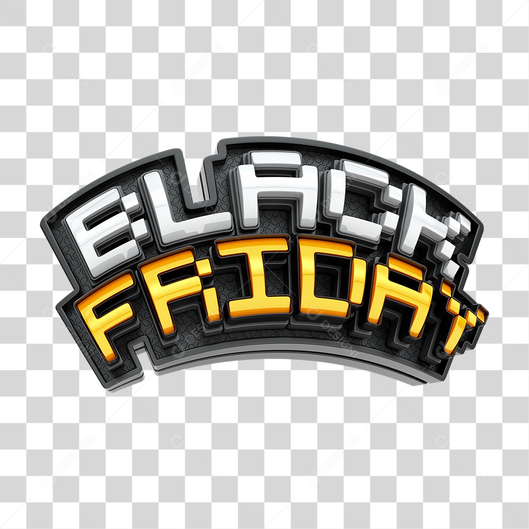 Selo 3D Black Friday PNG Transparente