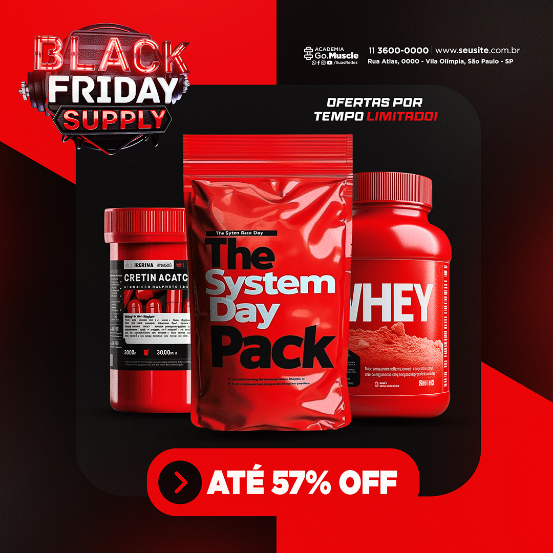 Motion Black Friday Supply Ofertas por Tempo Limitado Social Media After Effects Editável