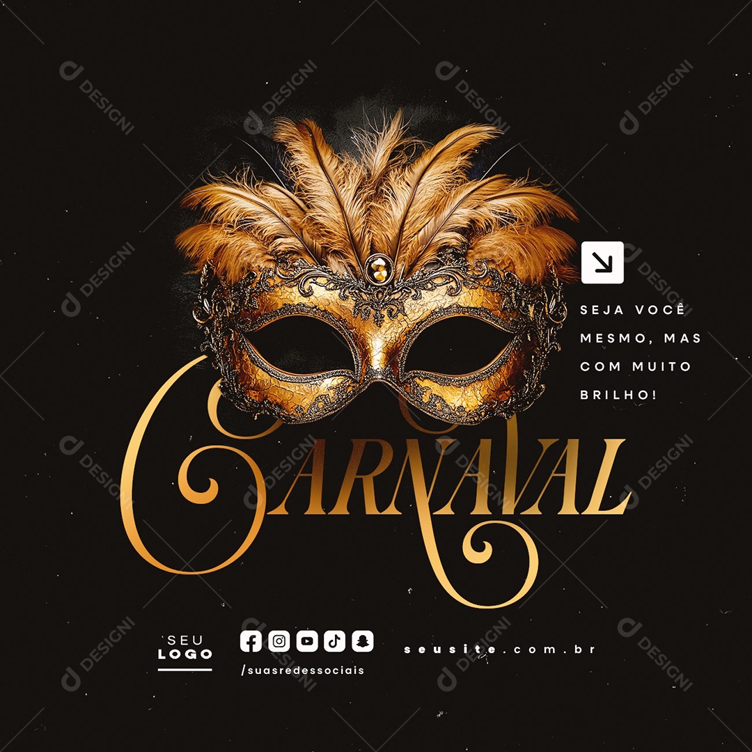 Carnival Be Yourself Social Media PSD Editable