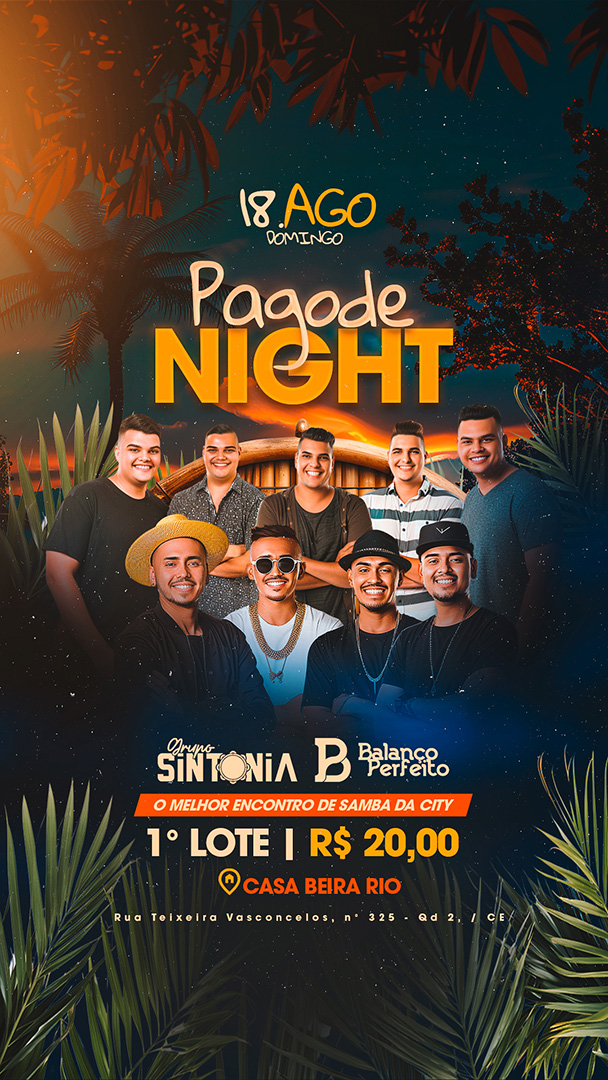 Motion Flyer Story Pagode Night Grupo Sintomia Balanço Perfeito After Effects Editável