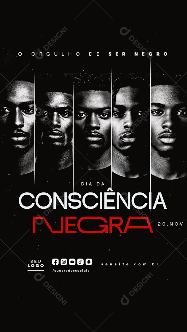 Story Dia da Consciência Negra 20 de Novembro Social Media PSD Editável