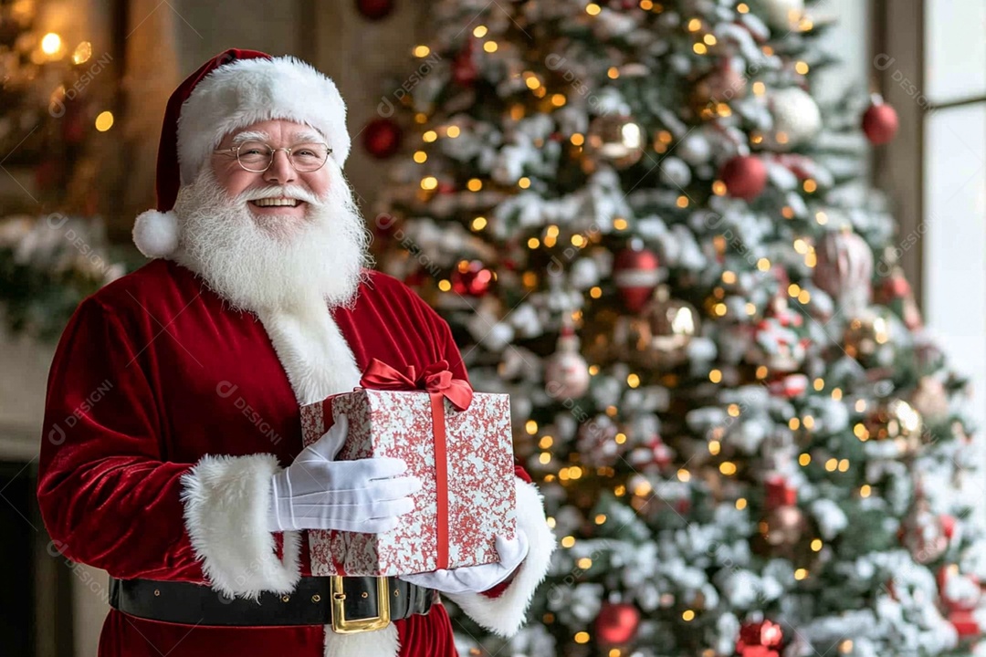 Papai noel feliz para coemoração de natal