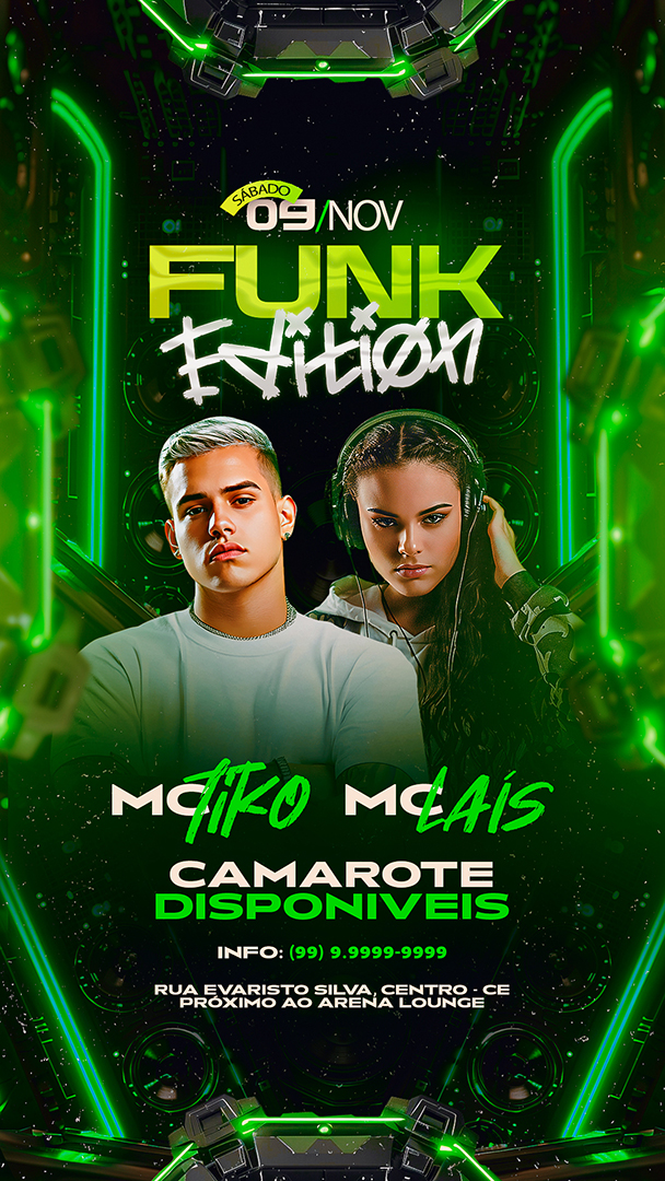 Motion Story Flyer Funk Edition Mc Tiko Mc Lais Social Media After Effects Editável