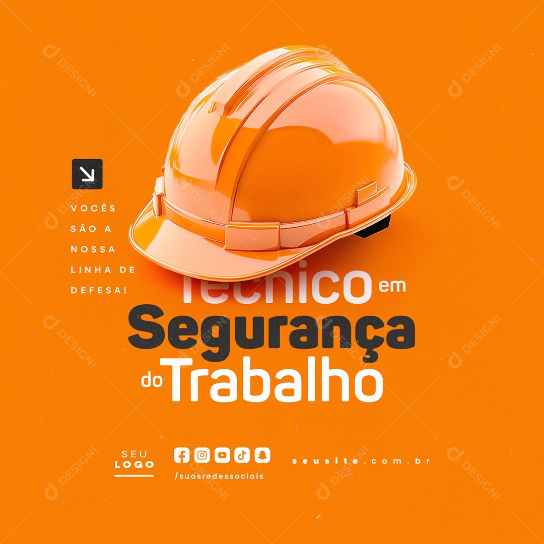 Dia do Técnico em Segurança do Trabalho 27 de Novembro Social Media PSD Editável