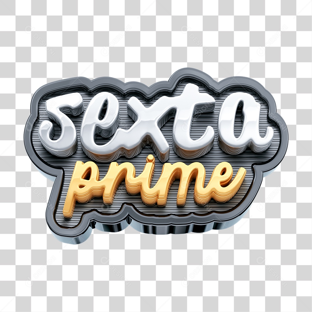 Selo 3D Sexta Prime PNG Transparente