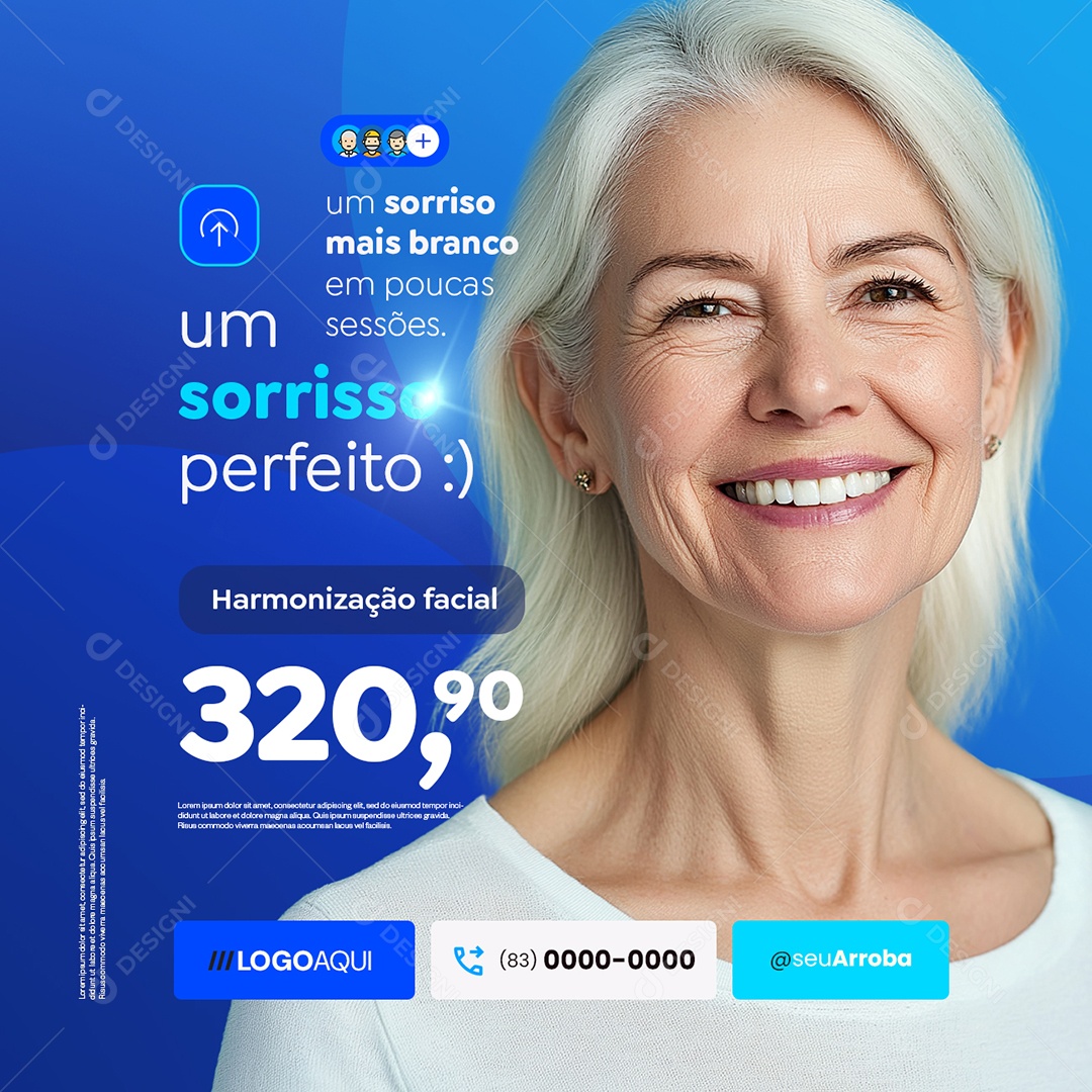 Dentista Um Sorriso Perfeito Social Media PSD Editável