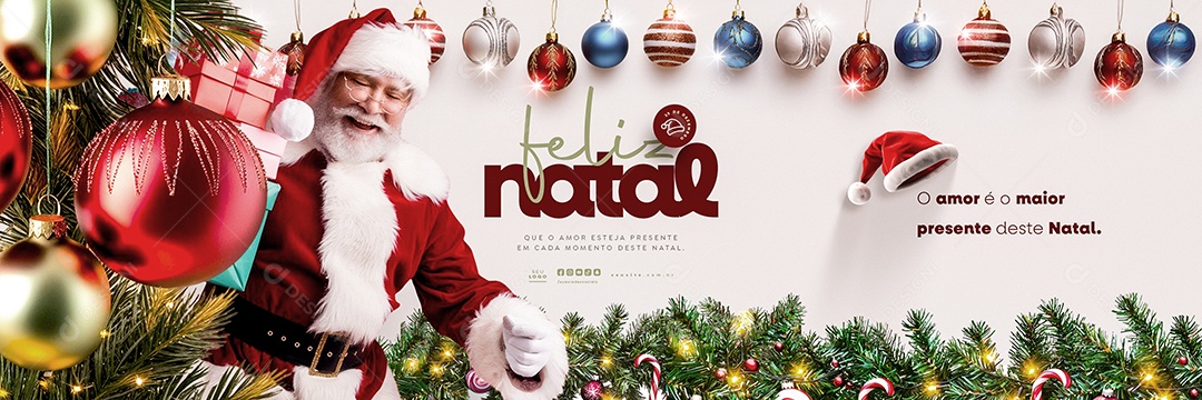 Carrossel Feliz Natal 25 de Dezembro o Amor é o Maior Presente Social Media PSD Editável