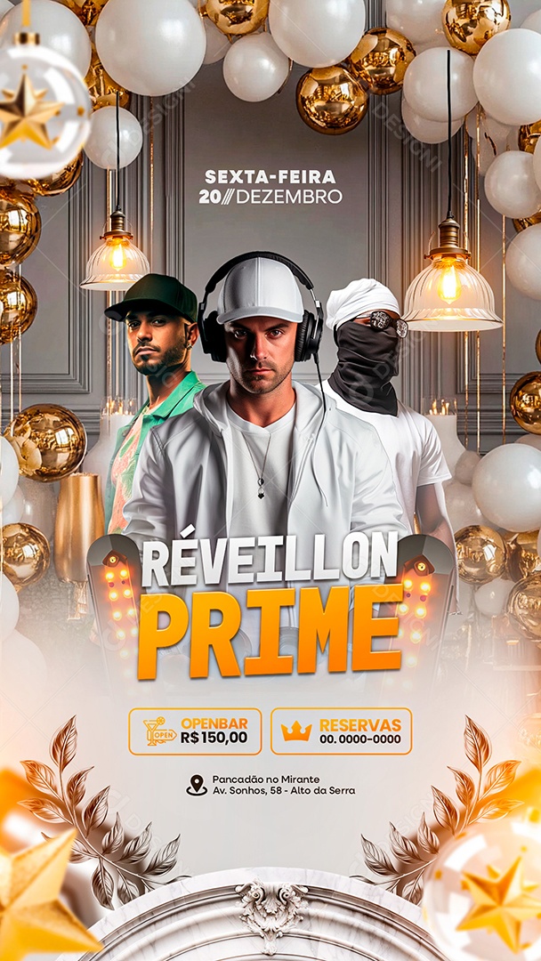 Story Flyer Réveillon Prime Social Media PSD Editável