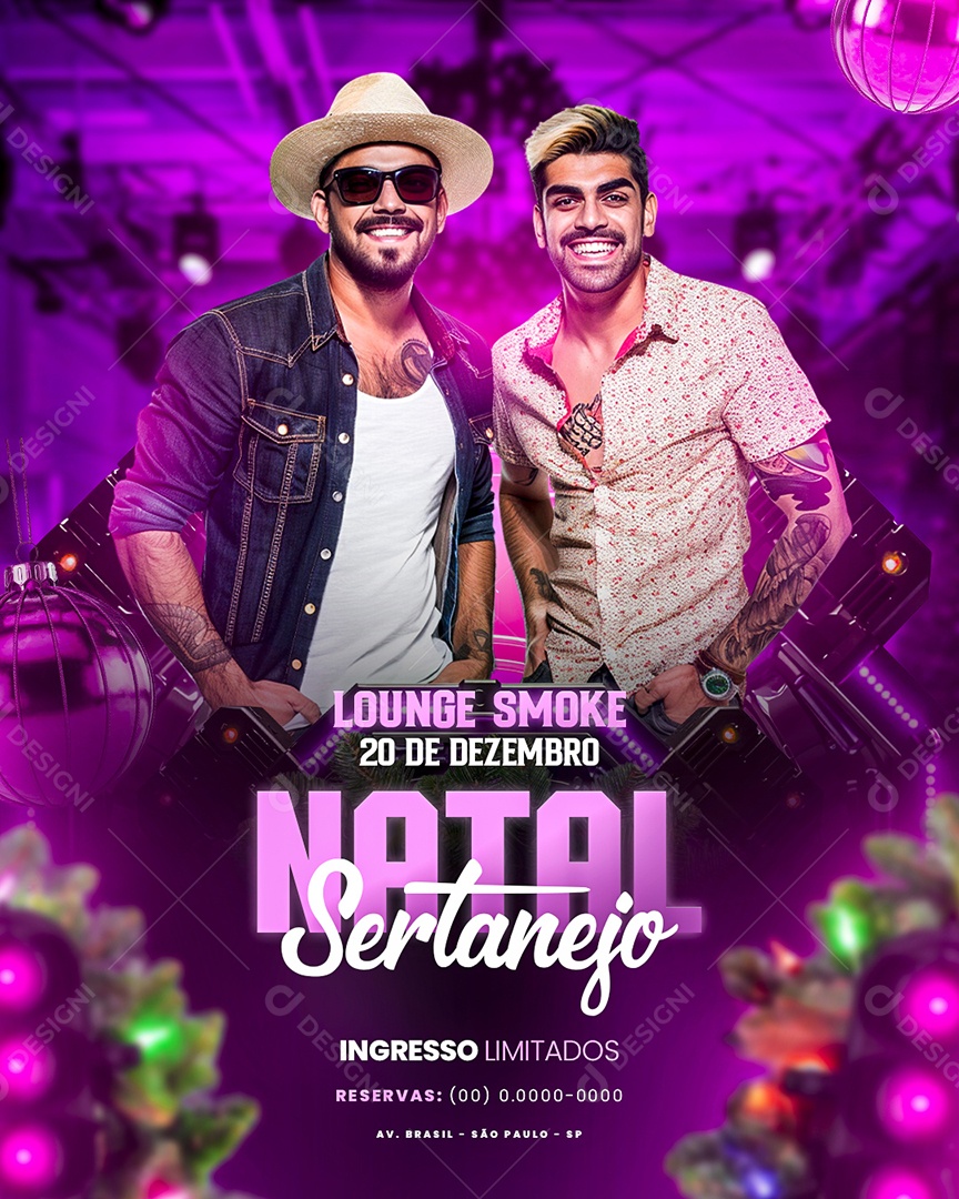 Flyer Natal Sertanejo Social Media PSD Editável