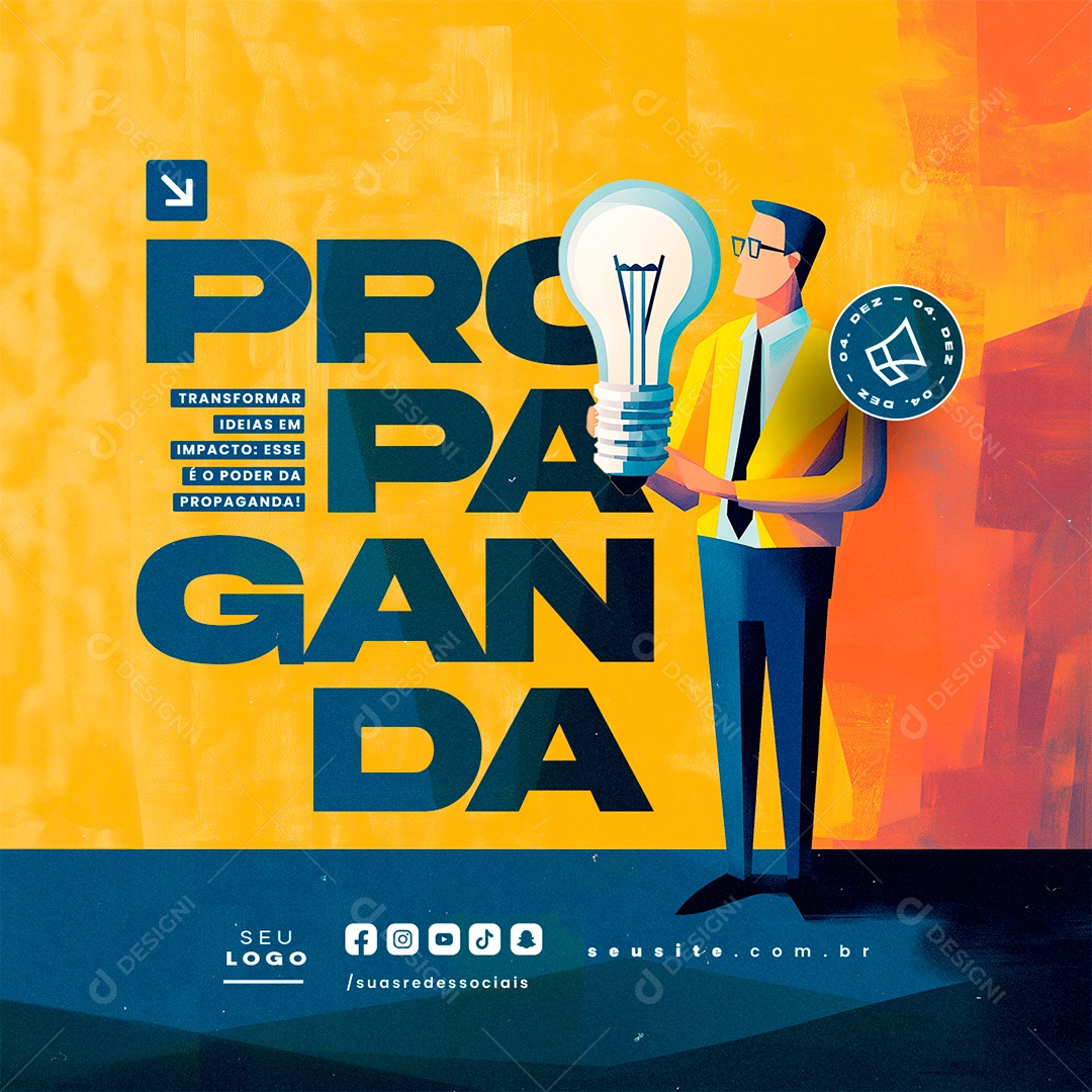 Dia da Propaganda 04 de Dezembro Social Media PSD Editável