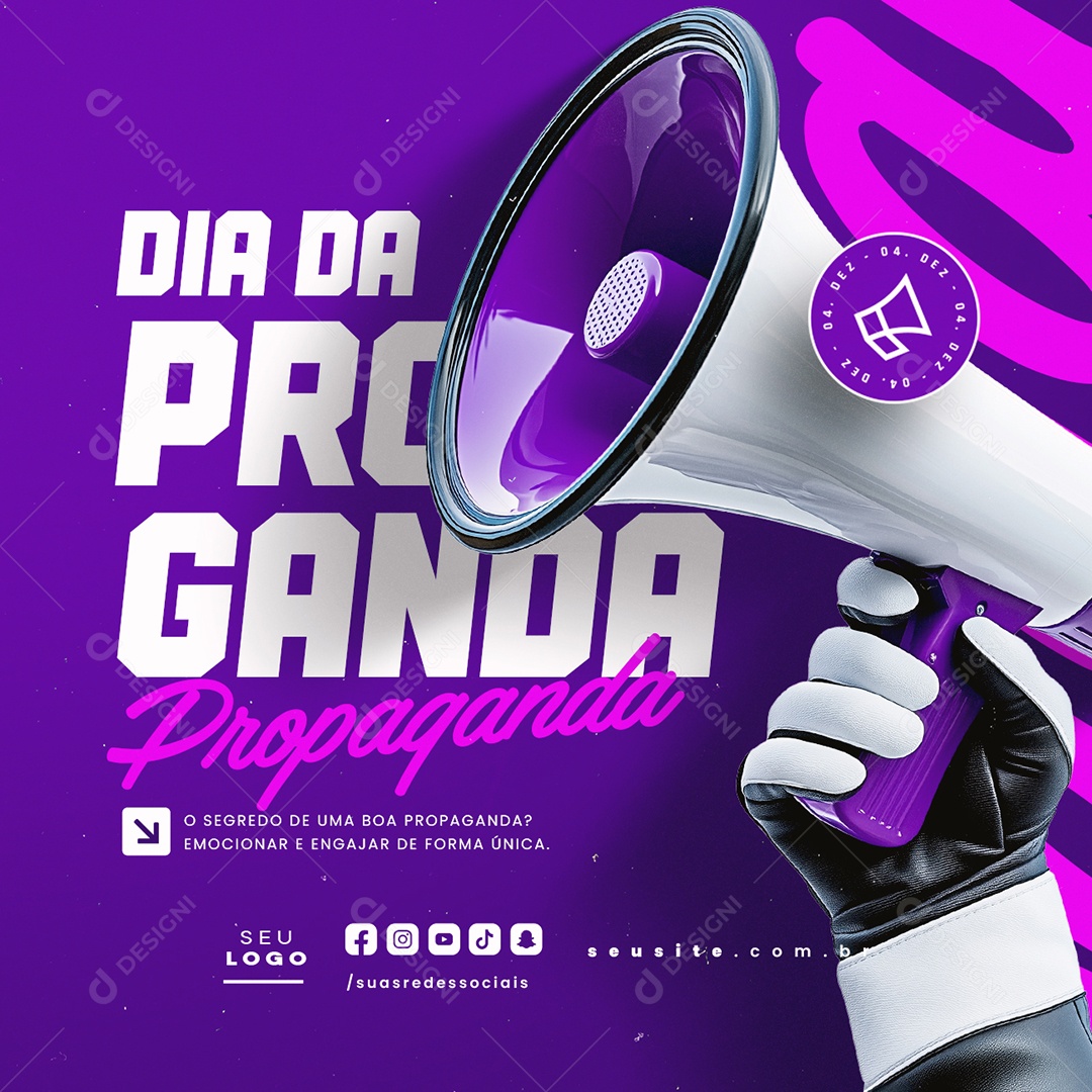 Dia da Propaganda 04 de Dezembro Social Media PSD Editável