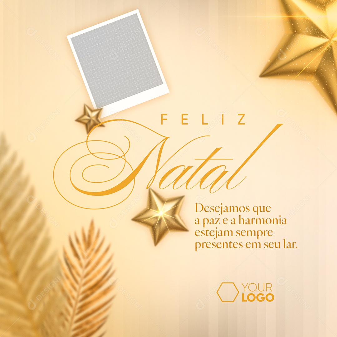 Feliz Natal 25 de Dezembro Celebre a Vida com Amor e Gratidão Social Media PSD Editável