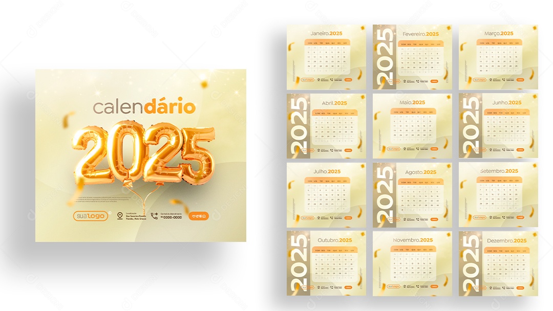 Calendar Model 2025 PSD Editable