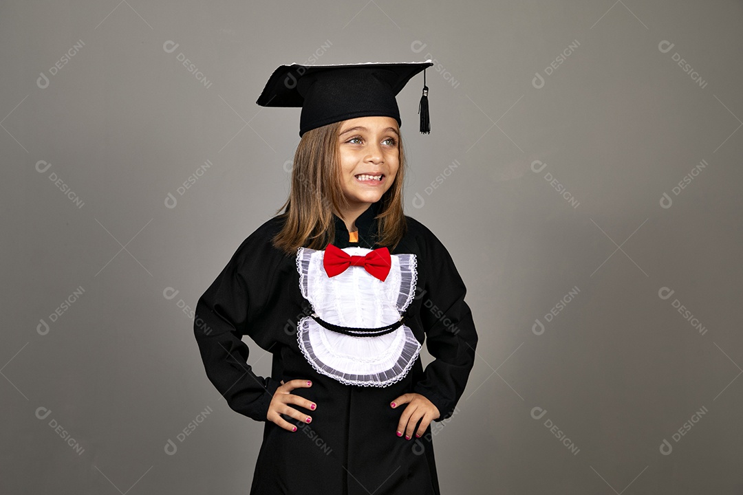 Cute and beautiful girl with beak for graduation