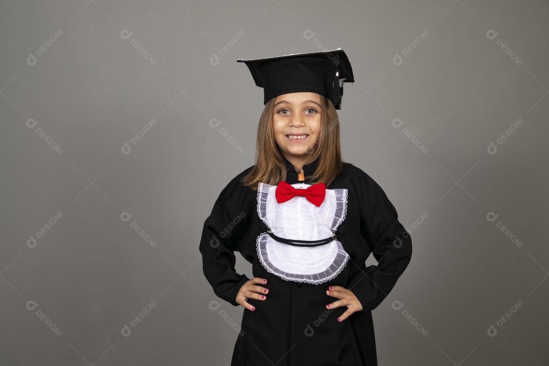 Beautiful cute girl with graduation beak