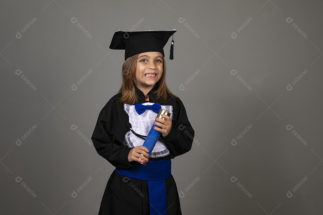 Beautiful girl with graduation clothes