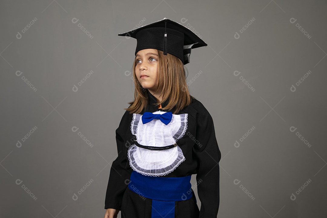 Beautiful girl with graduation clothes