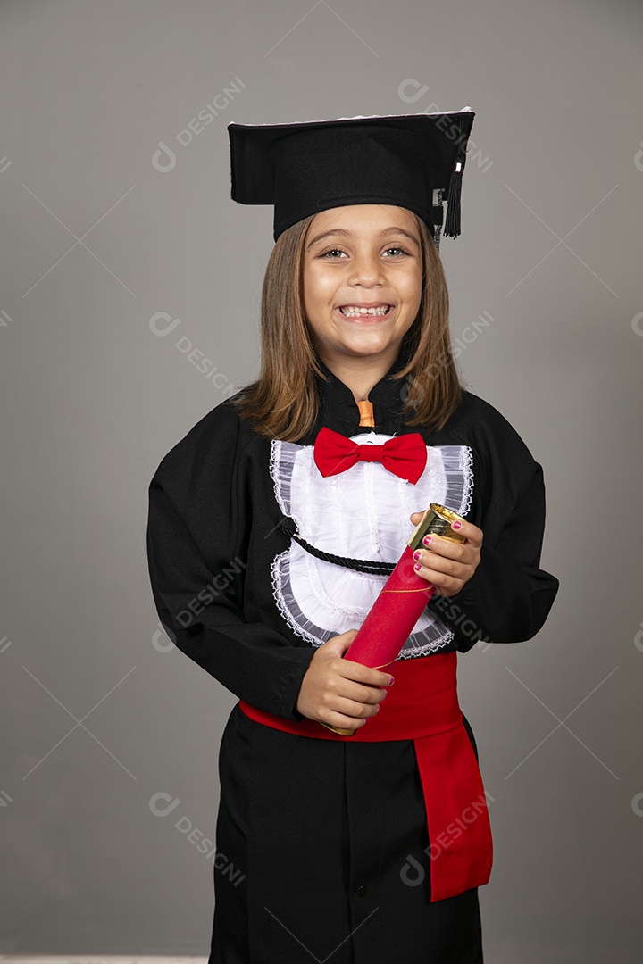 Beautiful girl with graduation clothes