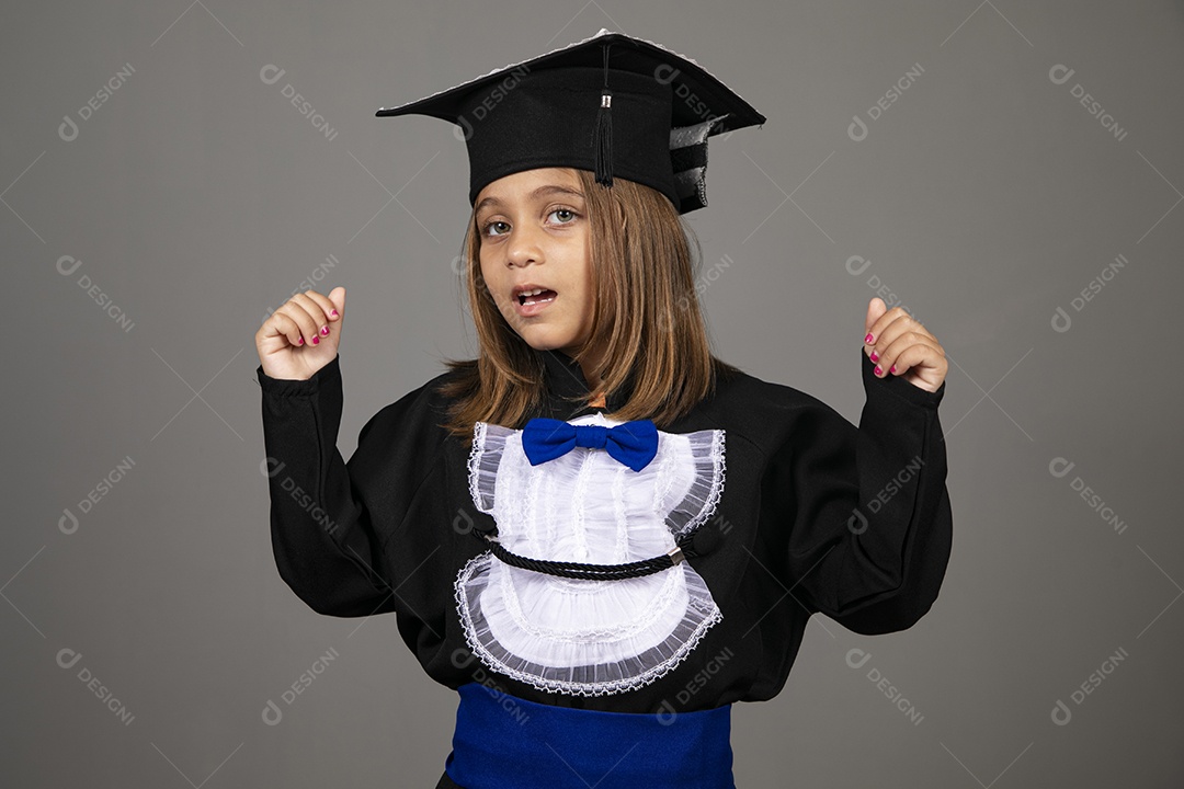 Beautiful girl with graduation clothes