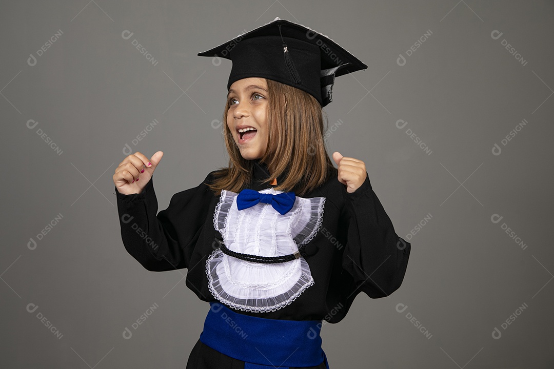 Beautiful girl celebrates graduation