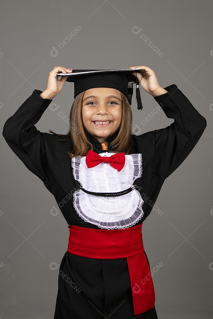 Good girl in childrens graduation