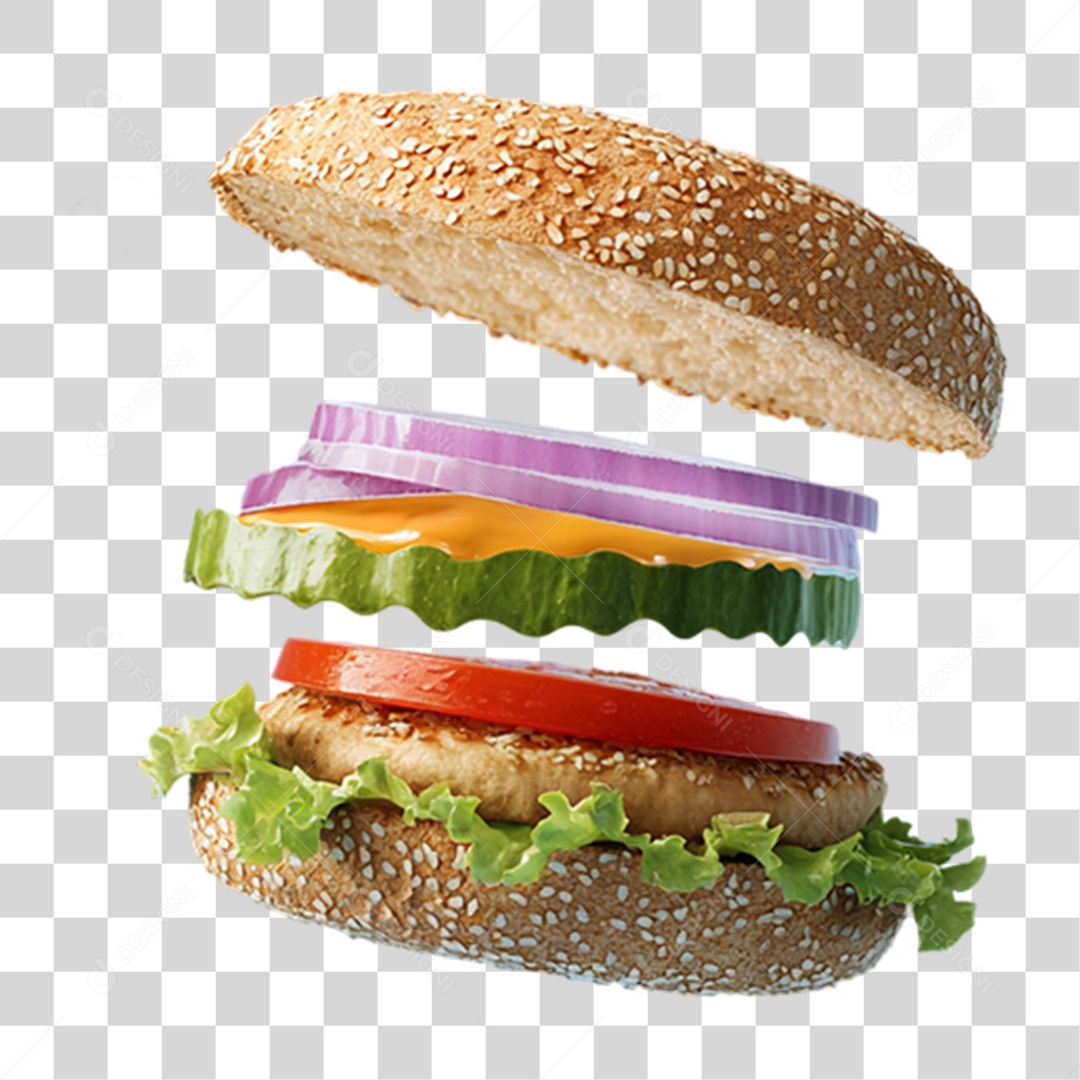 Hambúrguer Lanche PNG Transparente