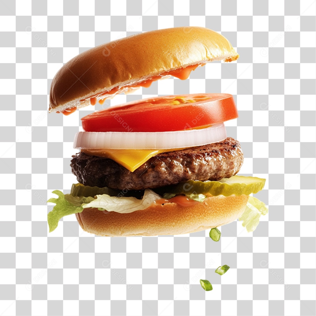 Hambúrguer Lanche PNG Transparente