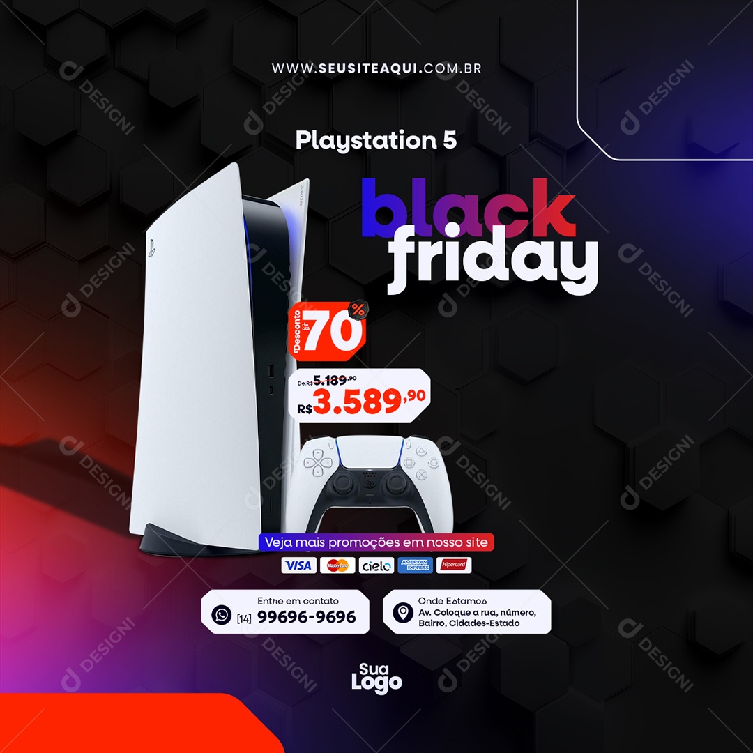 Post Black Friday Electronic Shop PLaystation 5 Social Media Media Editable