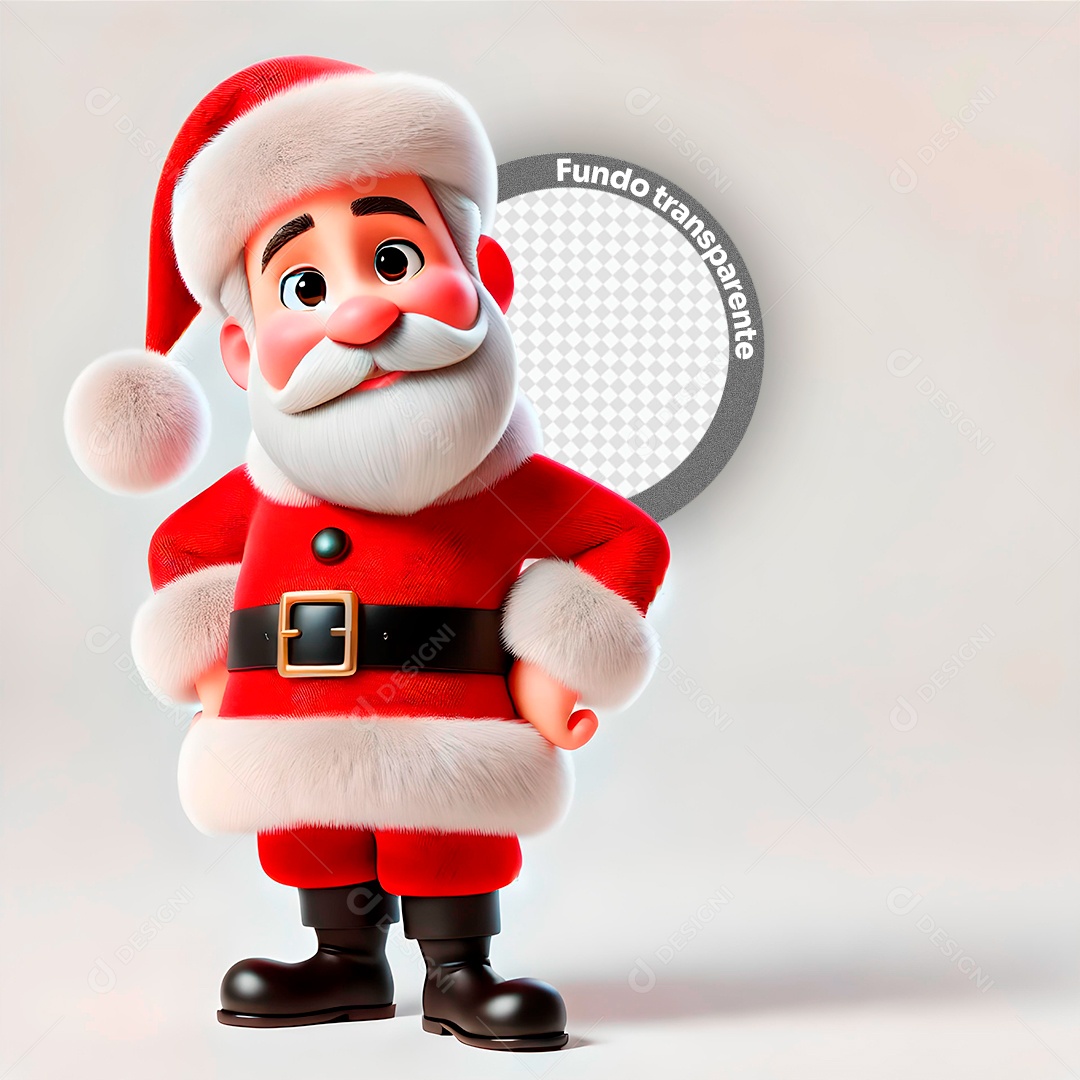 Character 3D Santa Claus for PSD Composition