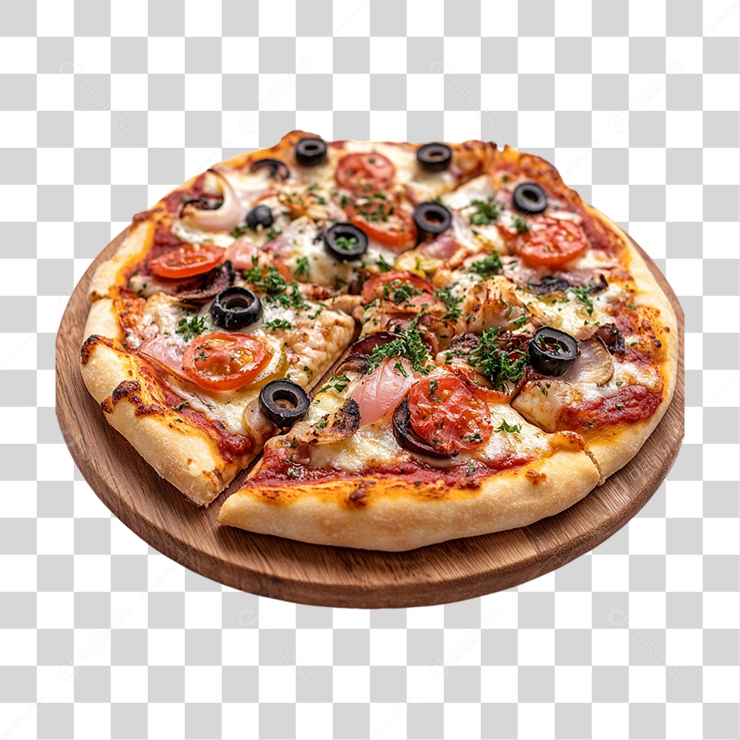 Pizza Vários Sabores PNG Transparente