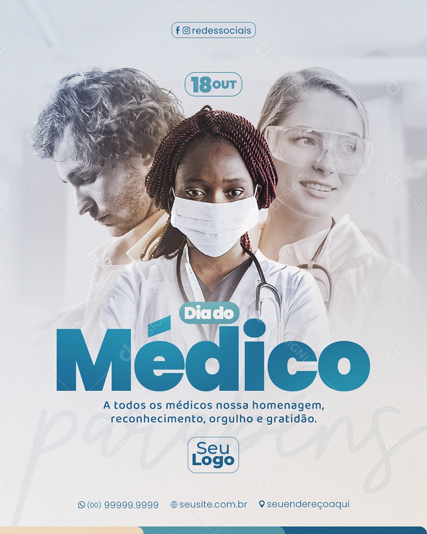 Medical Day October 18 Social Media PSD Editable