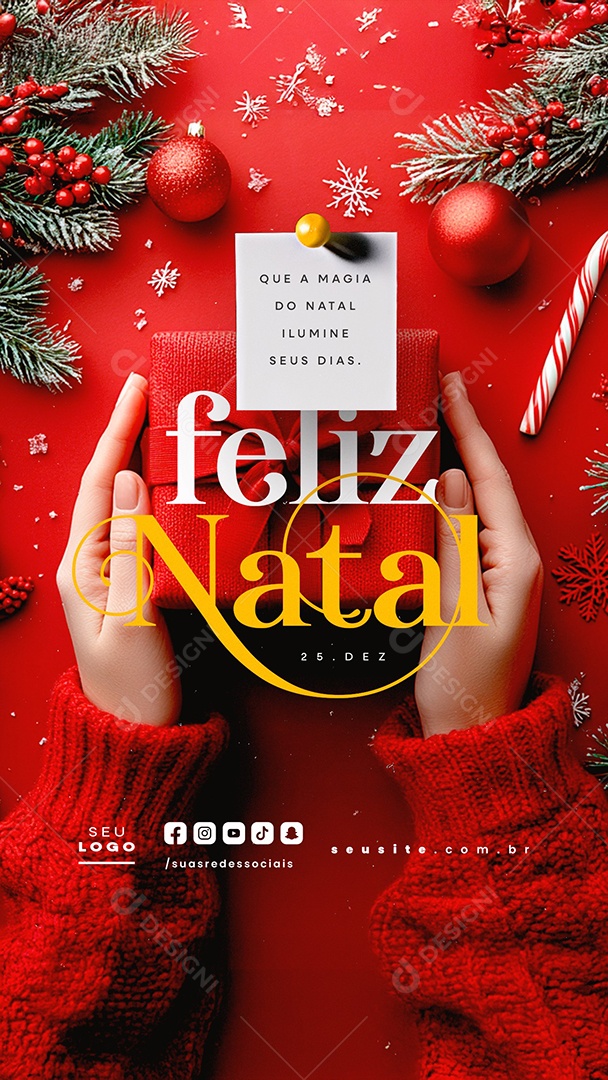 Merry Christmas 25 December Social Media PSD Editable