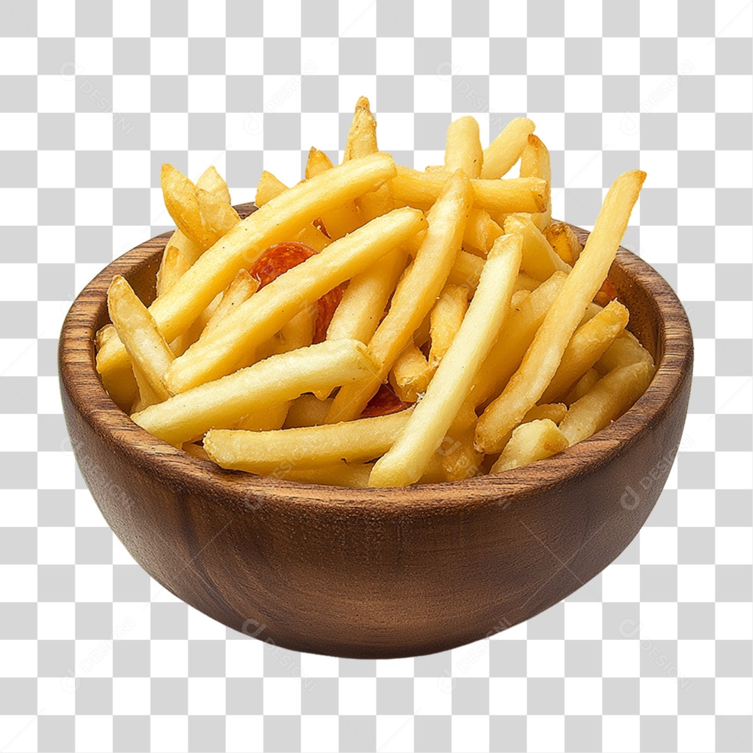 Porção de Batatas Fritas PNG Transparente