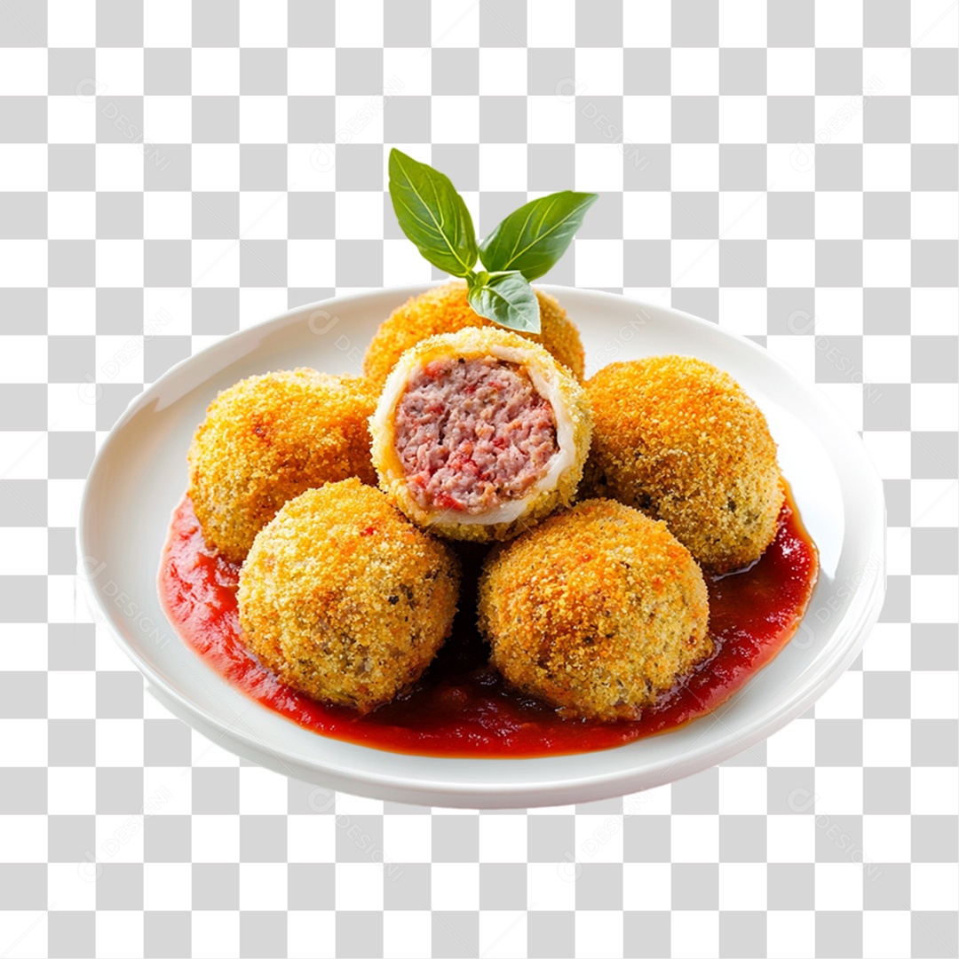 Bolinho de Carne Frito PNG Transparente