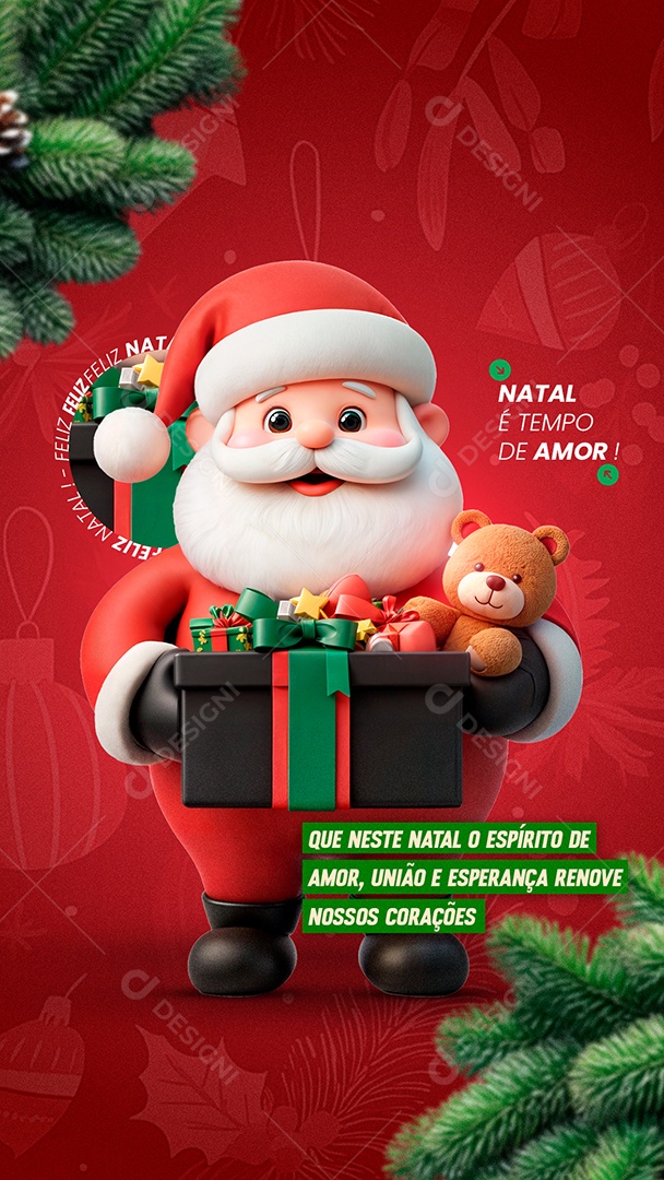 Character 3D Santa Claus for PSD Composition