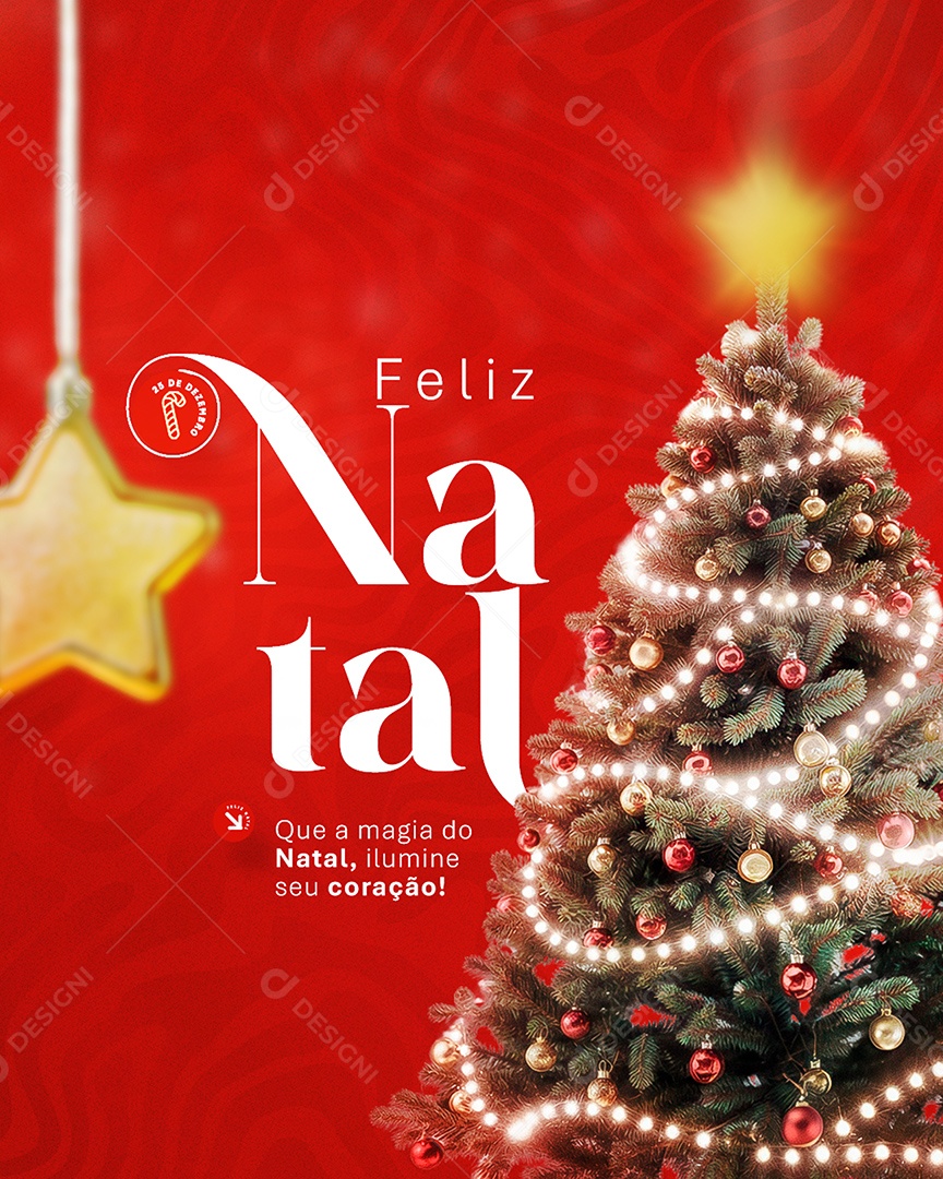 Feliz Natal 25 de Dezembro Social Media PSD Editável