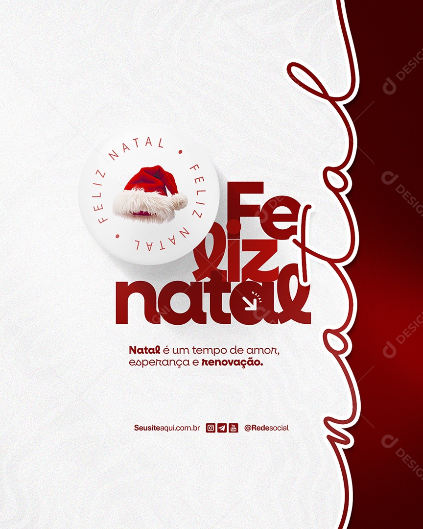 Feliz Natal 25 de Dezembro Social Media PSD Editável