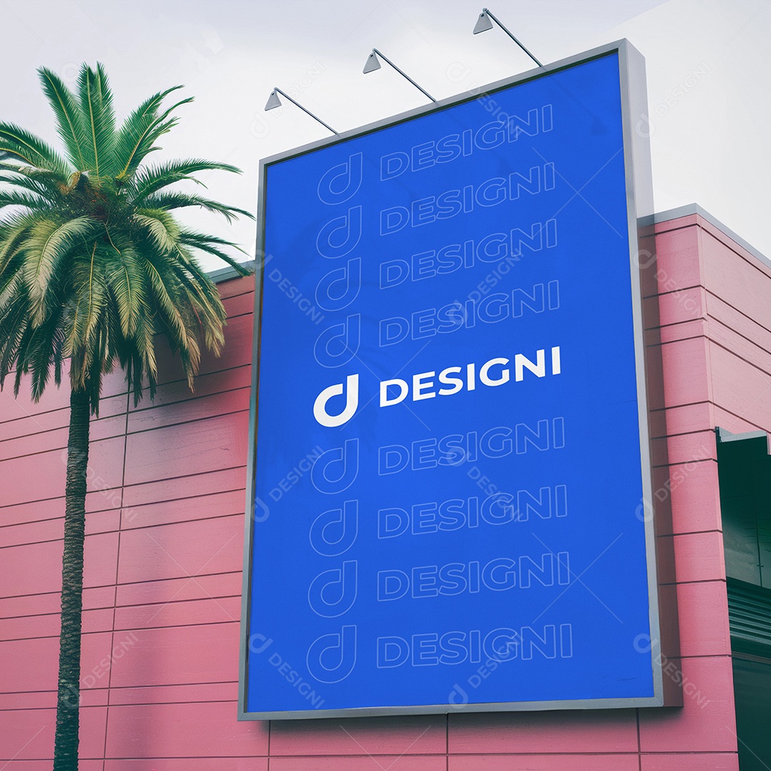 Mockup Empena Banner Painel Publicitário PSD Editável