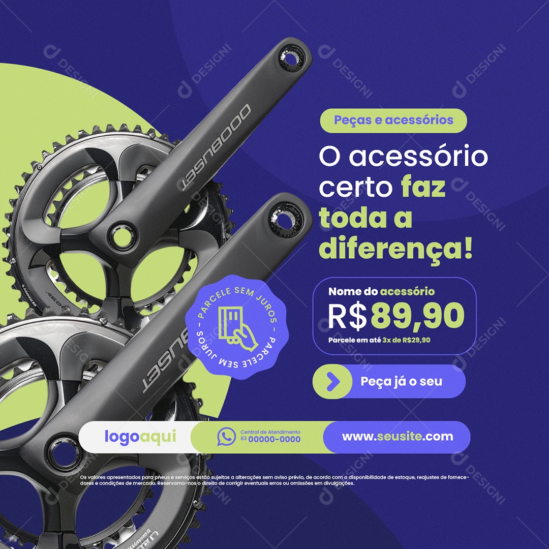 Bicyclery Parts and Accessories Social Media PSD Editable