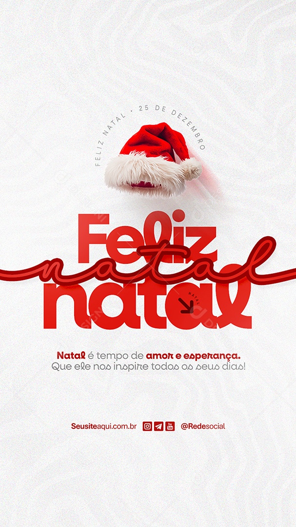 Story Feliz Natal 25 de Dezembro Social Media PSD Editável