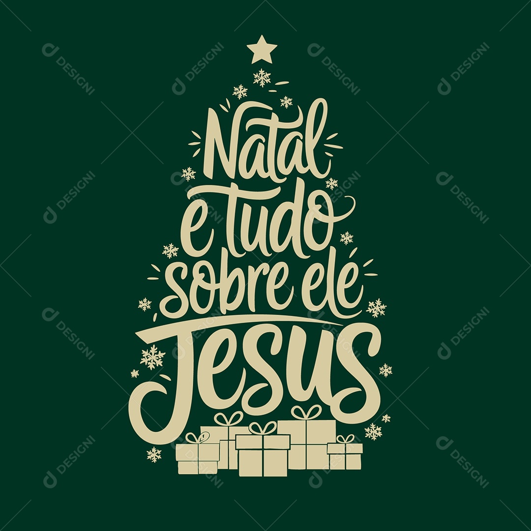 Lettering de Natal Ilustração Vetor EPS