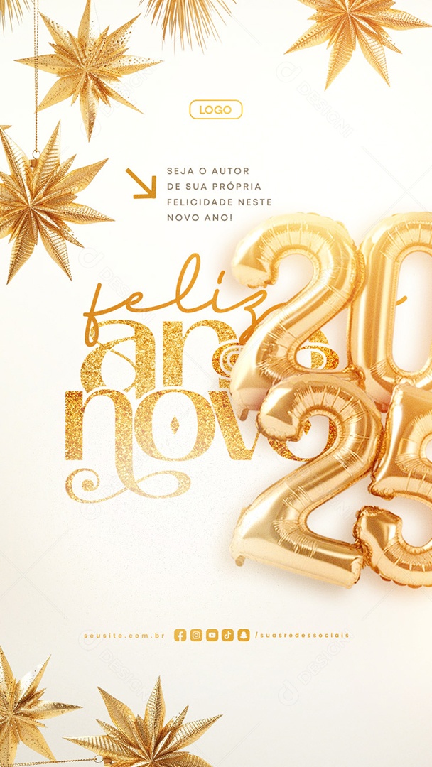 Happy New Year 2025 January 1 Social Media PSD Editable