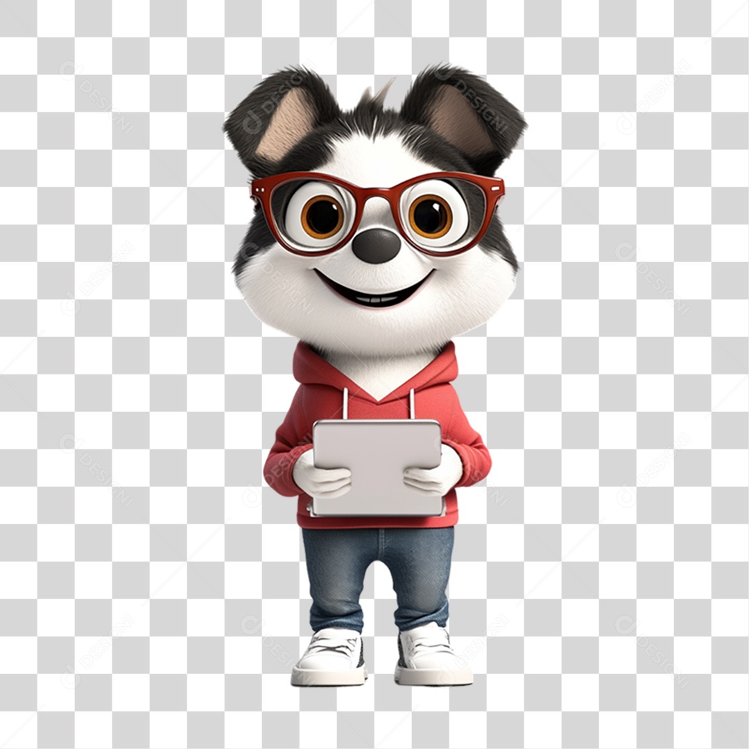 Mascote Pet com Roupa PNG Transparente