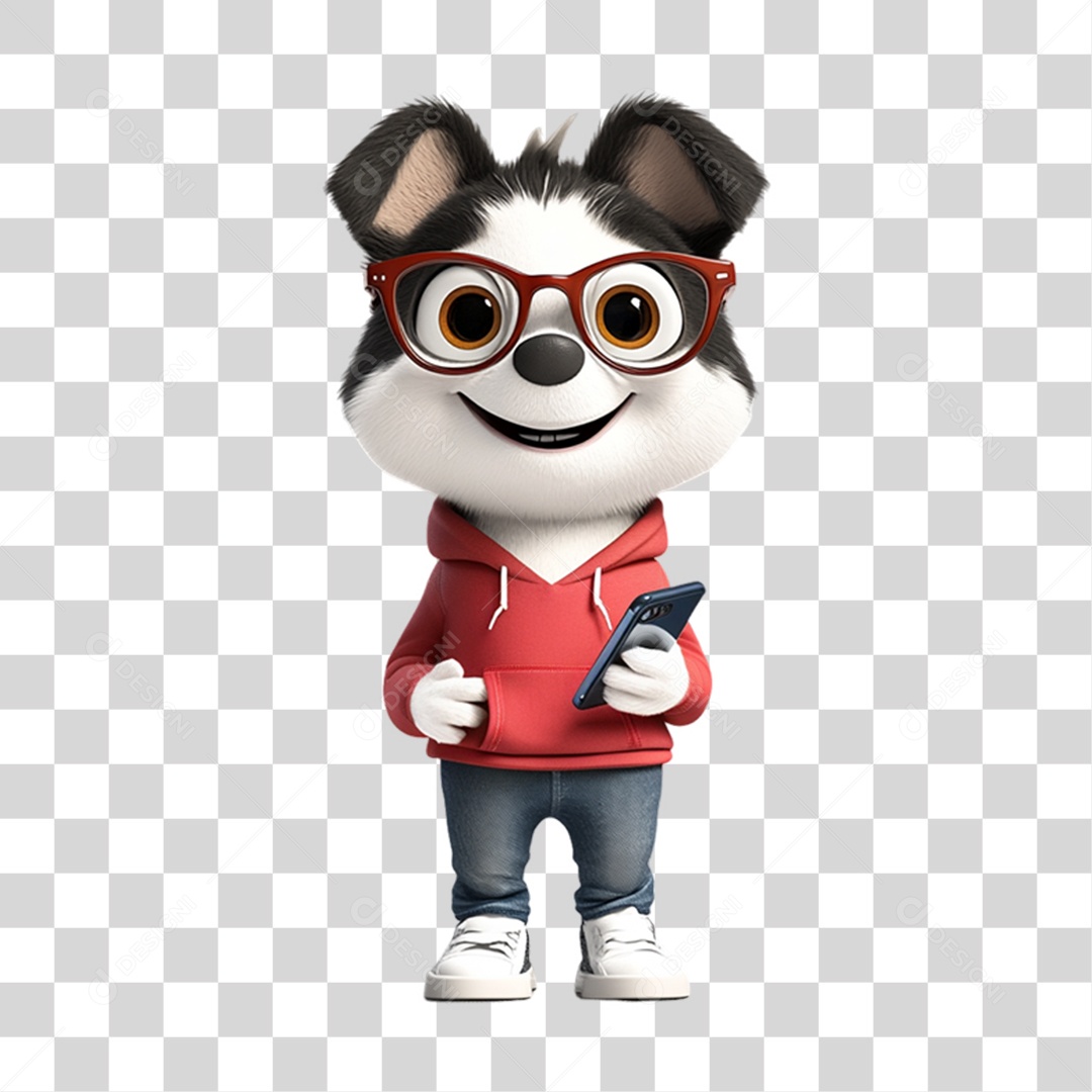 Mascote Pet com Roupa PNG Transparente