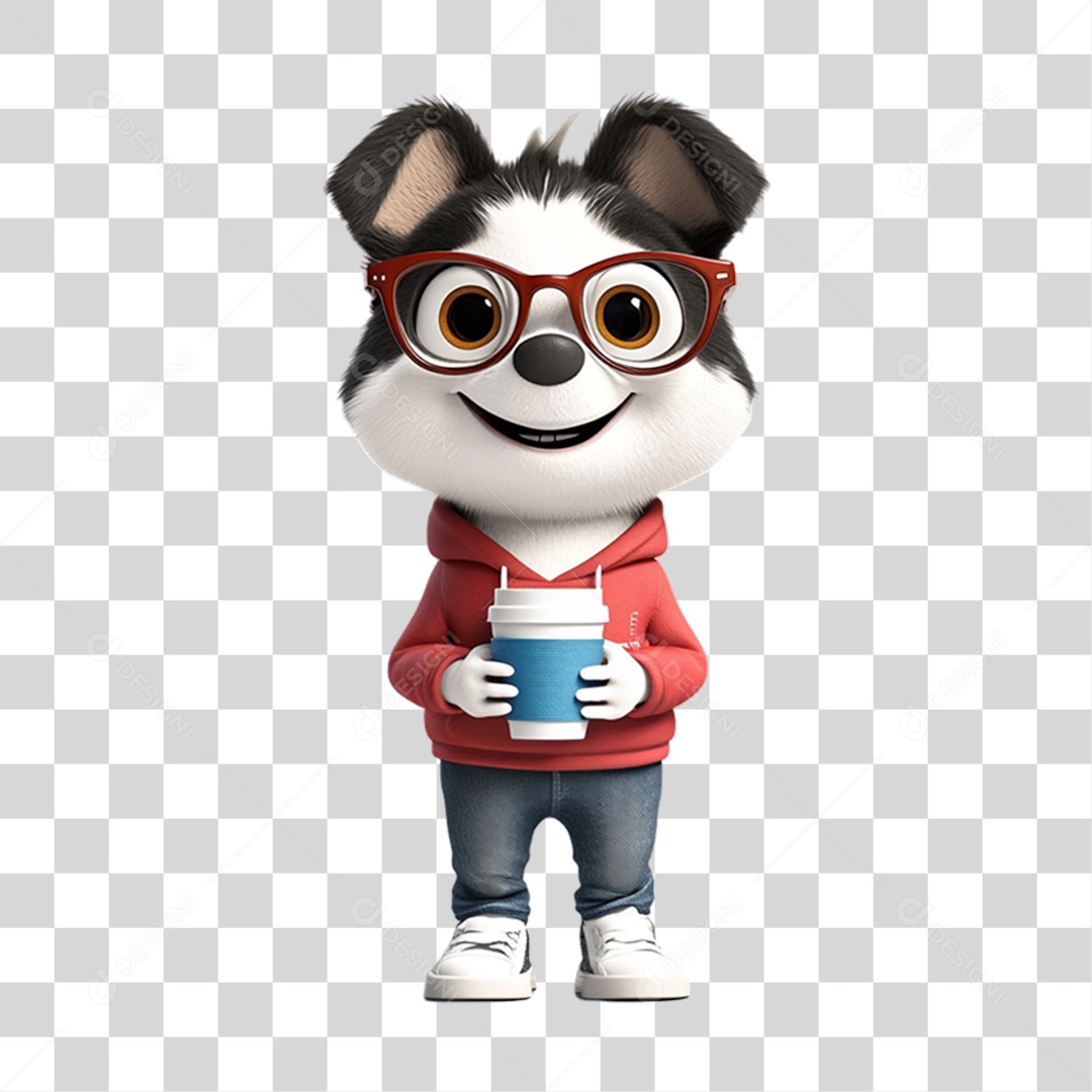 Mascote Pet com Roupa PNG Transparente