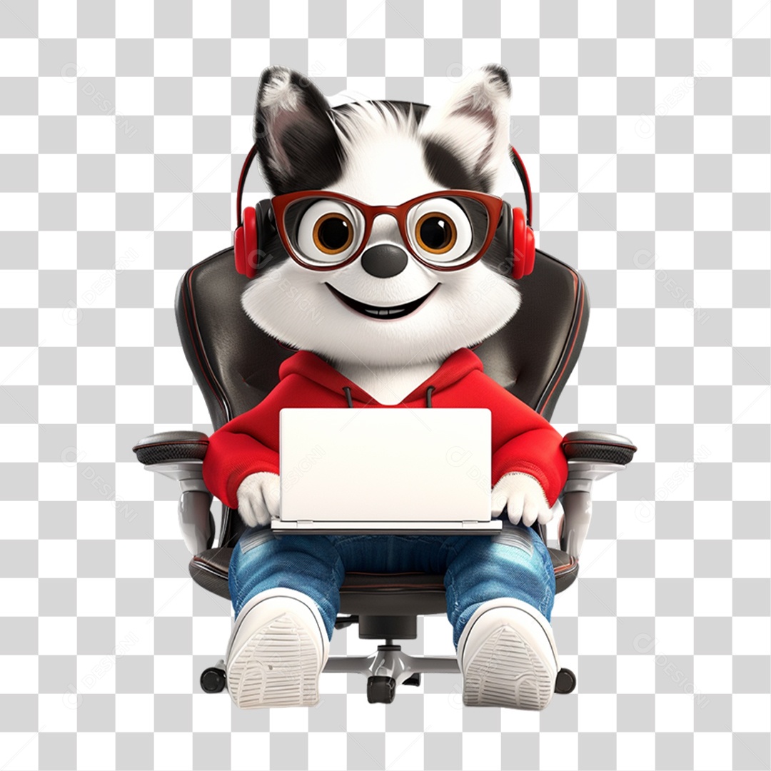 Mascote Pet com Roupa PNG Transparente