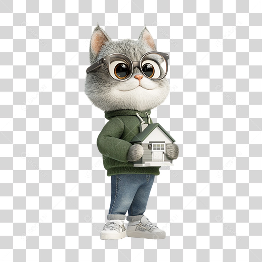 Mascote Pet com Roupa PNG Transparente