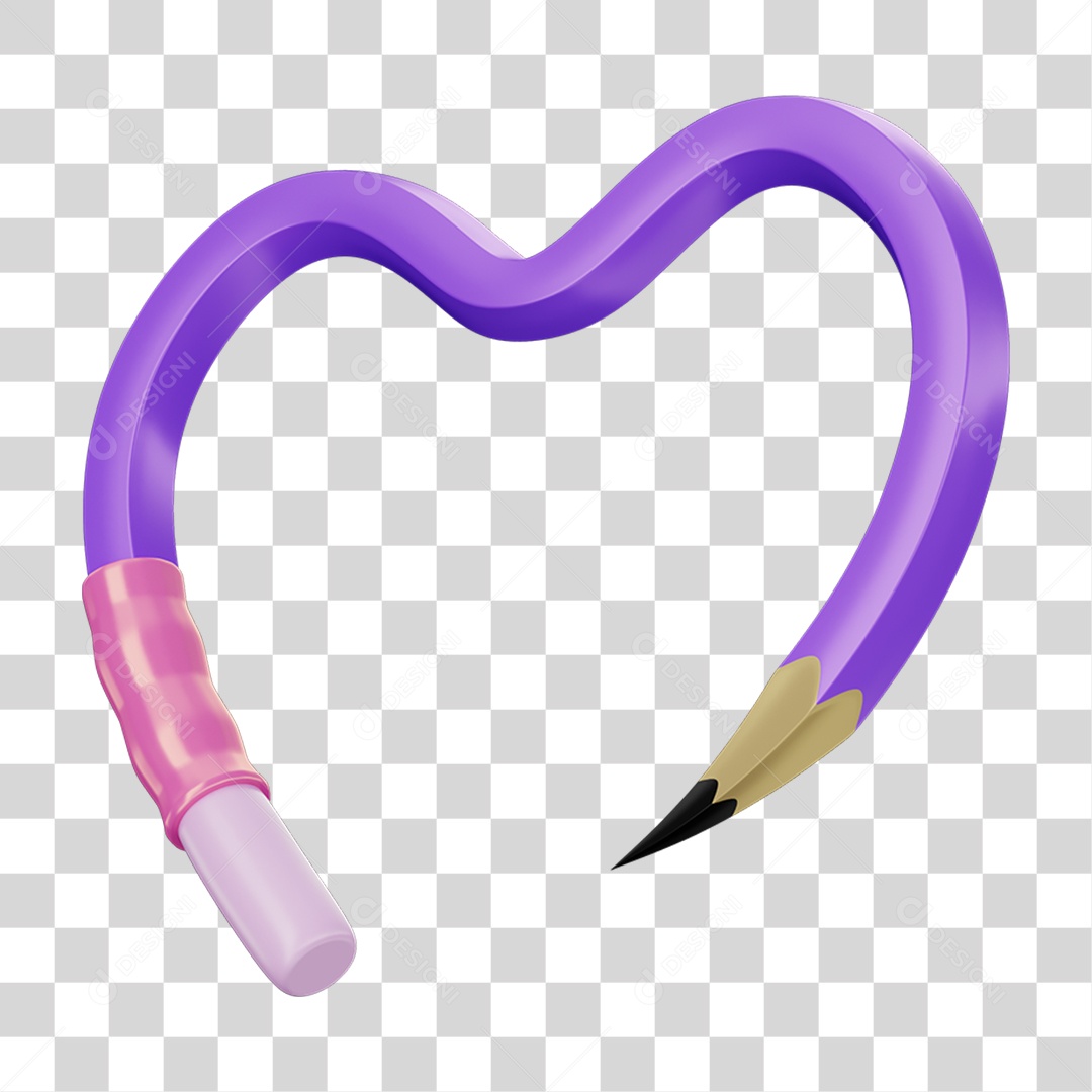 PNG Heart Shaped Writing Pencils Transparent